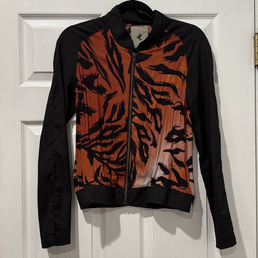 One Teaspoon Black and Orange Patterned Jacket